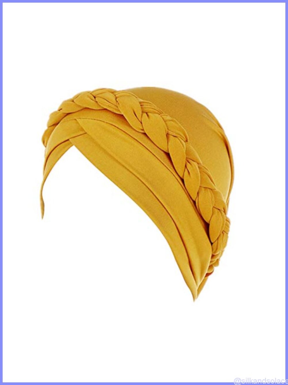 Silky Polyester Braid Turban Cap Chemo Beanie Headwear for Women